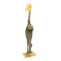 Żyrafa drewniana dekoracja stojąca 91cm